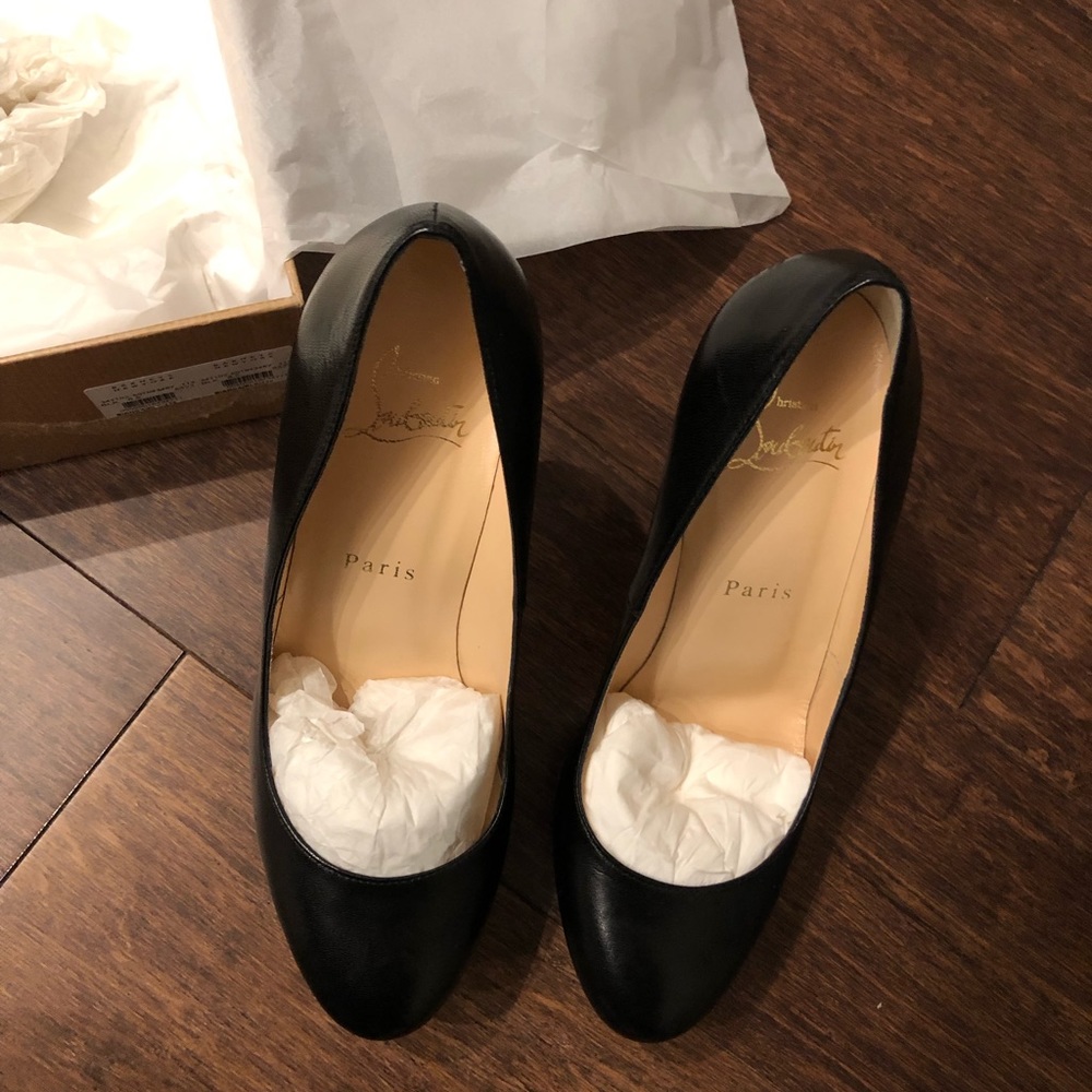 Christian Louboutin Black platform heels Sz 36.5